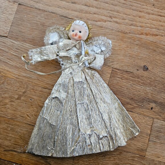 Vintage Japan 1950s 60s HOLT HOWARD Christmas Porcelain Head Angle Tree Topper - Picture 5 of 7